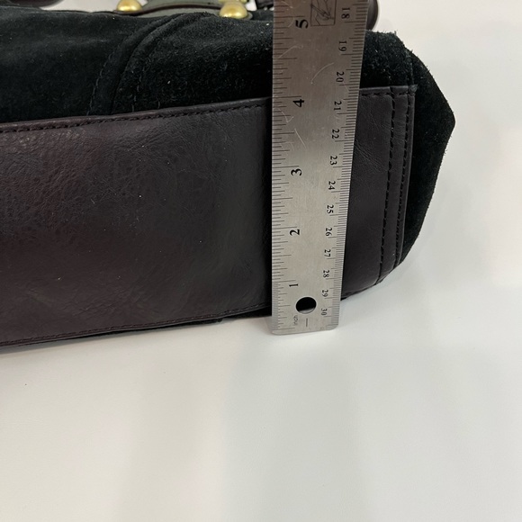 Tignanello Green Suede Purse Brass hardware - Picture 5 of 13